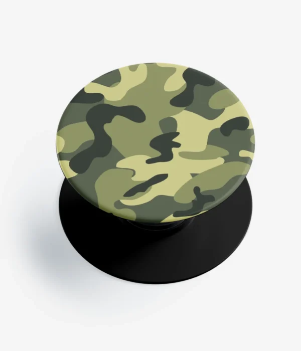 Camouflage Texture Dark Green Pop Socket