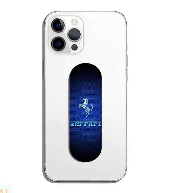 Ferrari Logo Blue Phone Grip Slyder