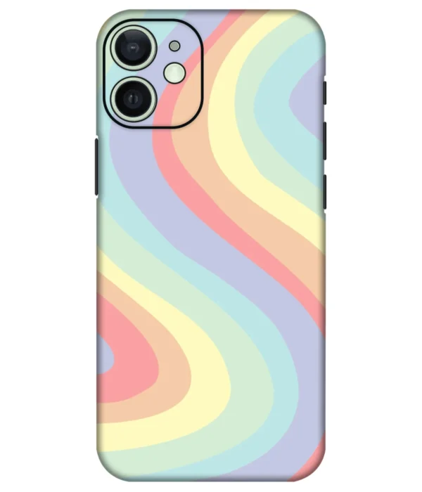 Rainbow Zigzag Art Printed Mobile Skin
