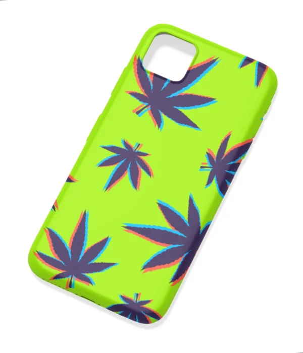 Leaves Glitch Pattern Printed Soft Silicone Back Cover