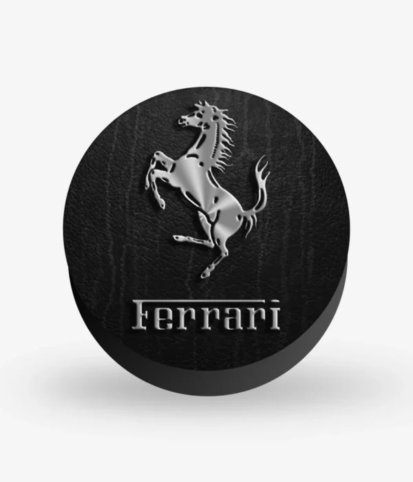Ferrari Logo Leather Pattern Pop Socket