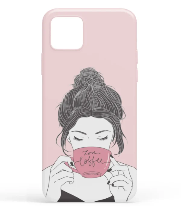Love Coffee Girl Art Printed Soft Silicone Back Cover