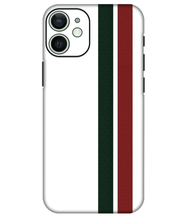 Red Green Strips Printed Mobile Skin