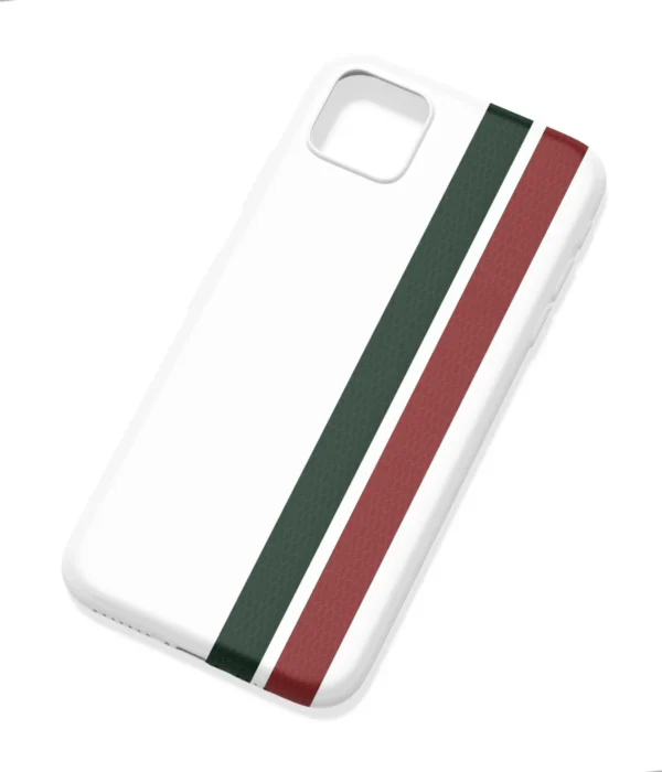 Red Green Strips Printed Soft Silicone Back Cover