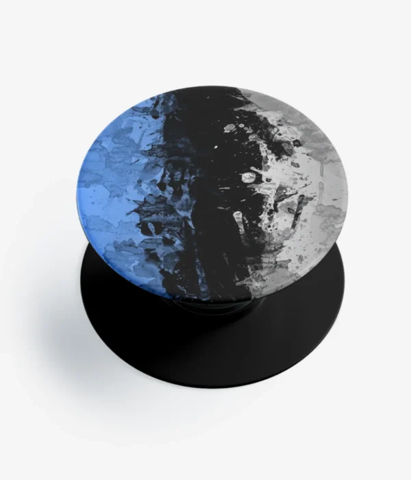 Grunge Blue Grey Art Pop Socket