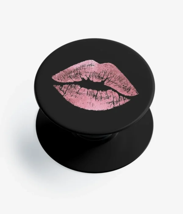 Pink Lips Illustration Pop Socket