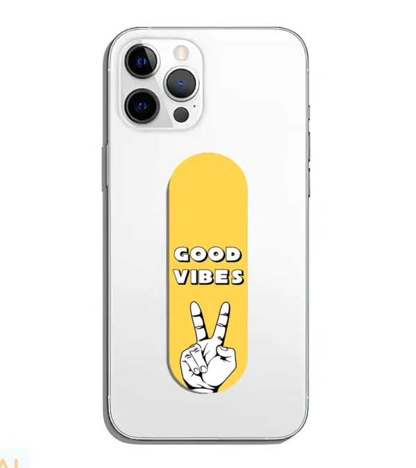 Good Vibes Yellow Phone Grip Slyder