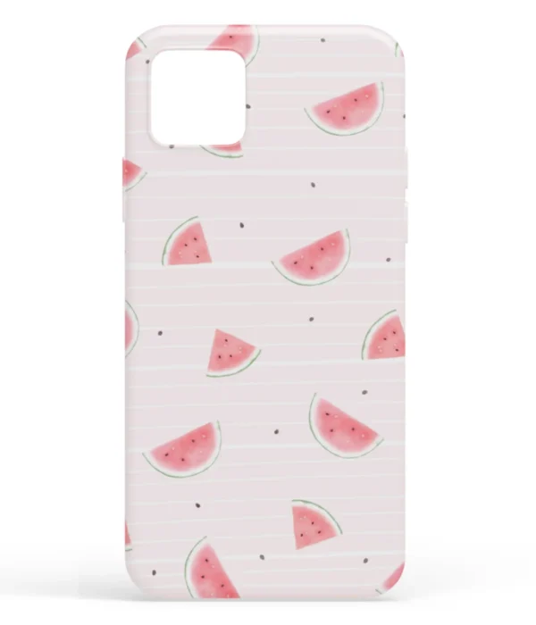 Melon Minimal Patter Printed Soft Silicone Back Cover
