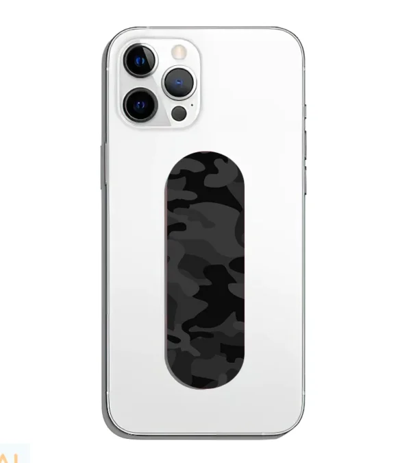 Grey Black Camouflage Pattern Phone Grip Slyder