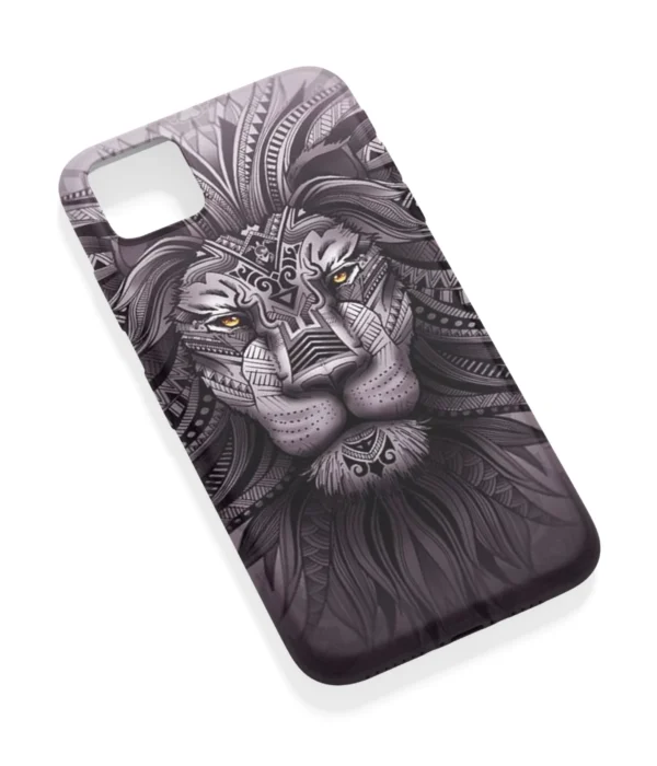 Lion Grey Artwork Printed Soft Silicone Back Cover