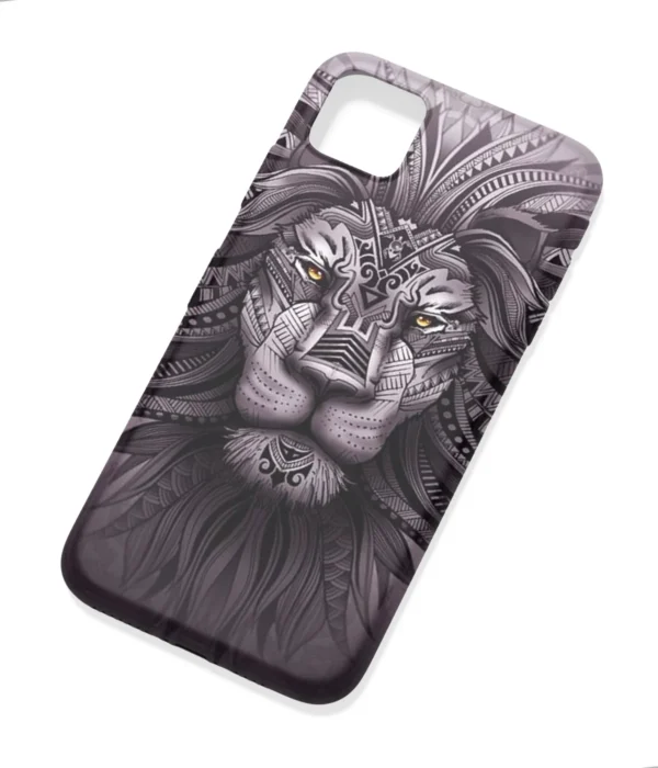 Lion Grey Artwork Printed Soft Silicone Back Cover