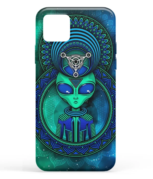 Trippy Alien Artwork Printed Soft Silicone Back Cover