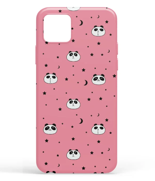 Panda Face Pattern Printed Soft Silicone Back Cover
