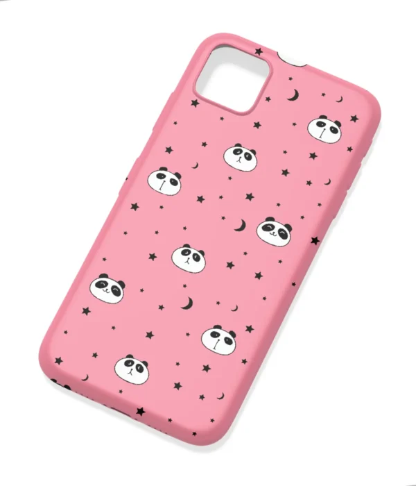 Panda Face Pattern Printed Soft Silicone Back Cover