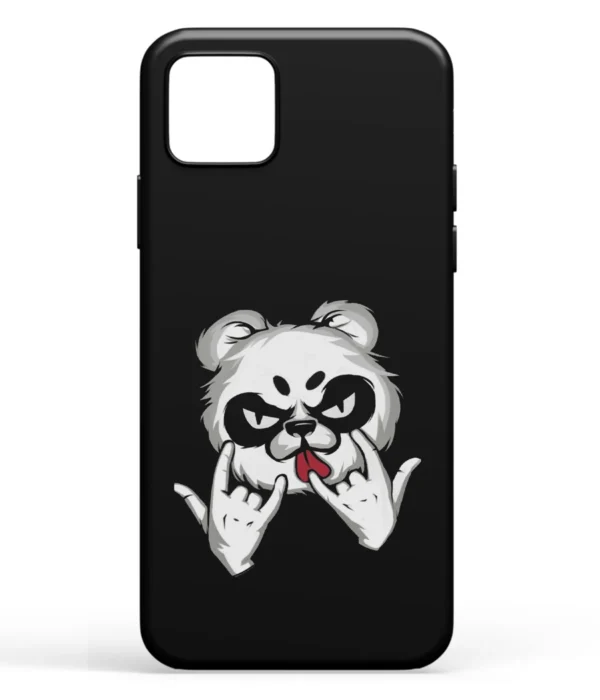 Angry Panda Teasing Printed Soft Silicone Back Cover
