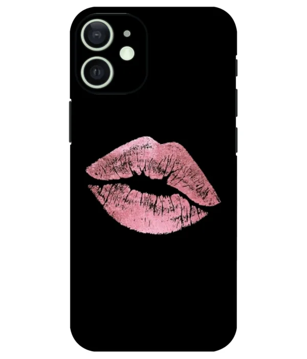 Pink Lips Illustration Printed Mobile Skin