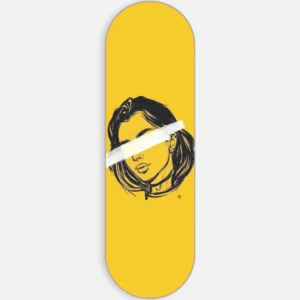 Minimal Girl Art Yellow Phone Grip Slyder