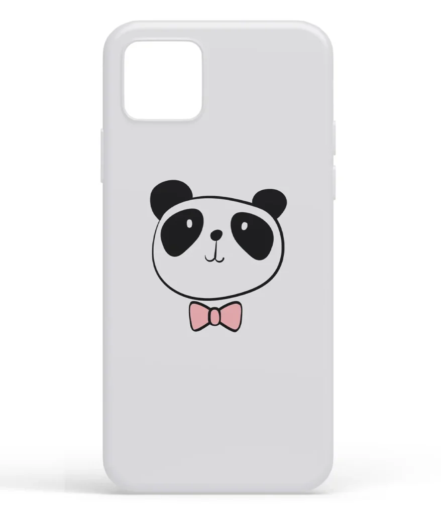 Panda Bow Printed Soft Silicone Back Cover