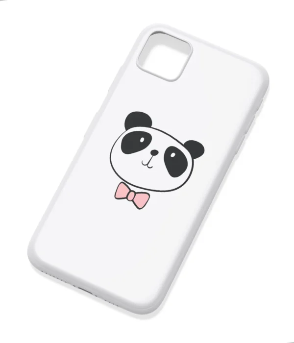 Panda Bow Printed Soft Silicone Back Cover