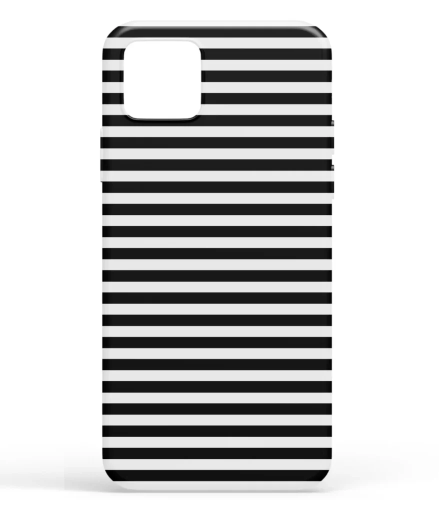 Black And White Stripes Printed Soft Silicone Back Cover