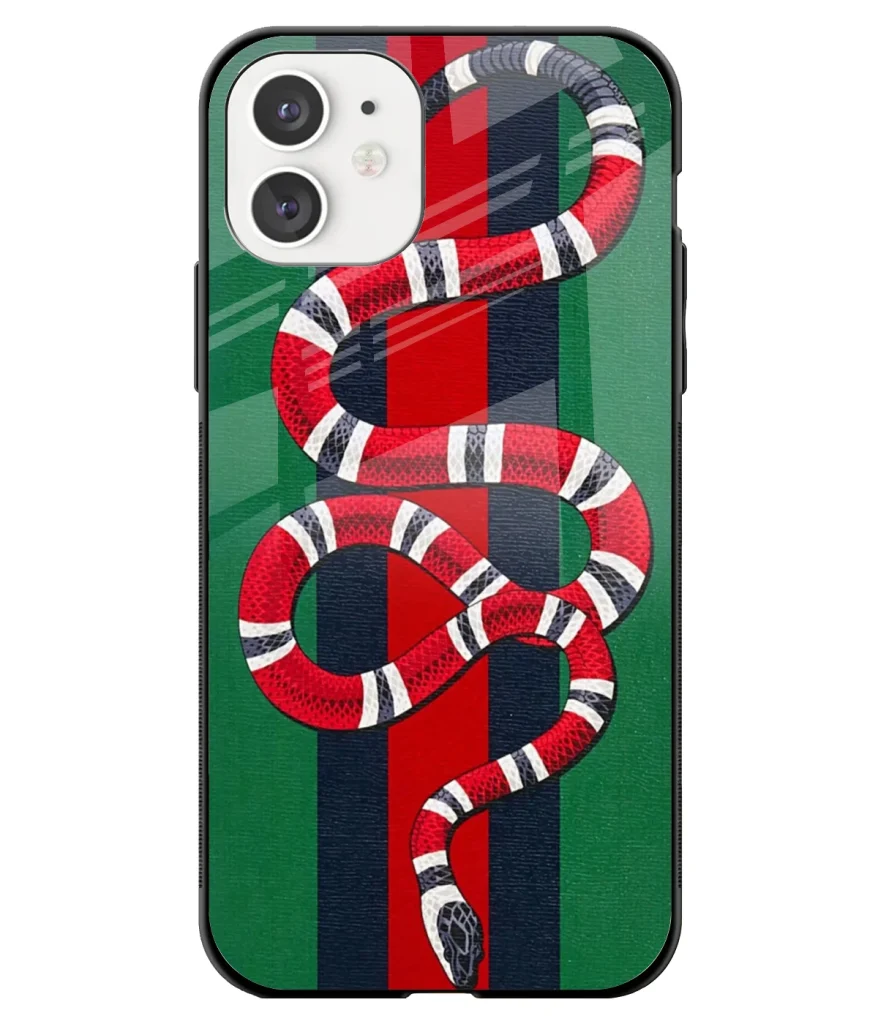 Gucci Snake Printed Glass Case