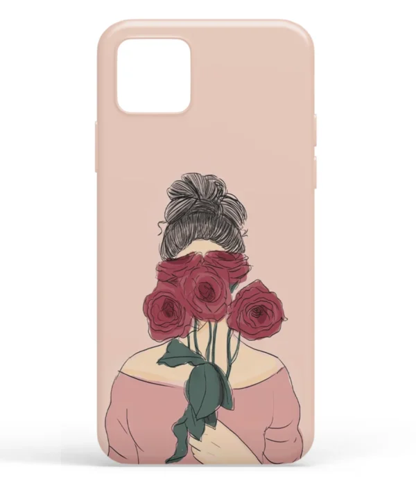 Girl With Roses Printed Soft Silicone Back Cover