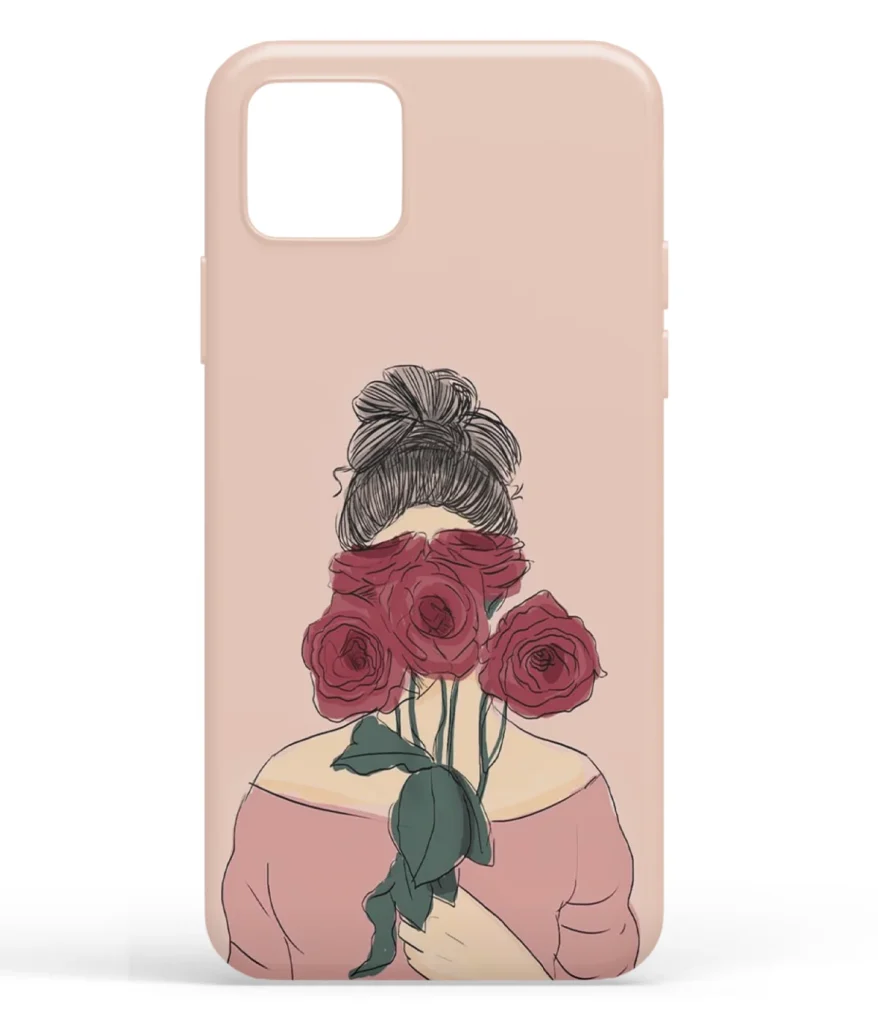 Girl With Roses Printed Soft Silicone Back Cover