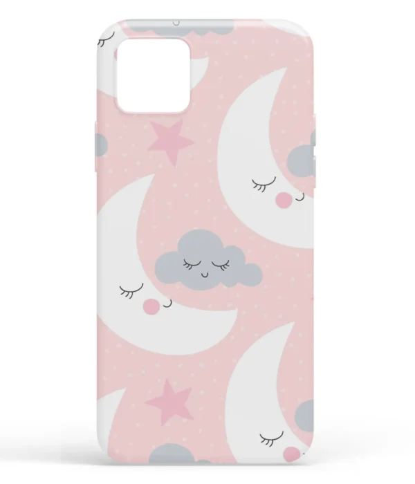 Sleeping Moon Pattern Printed Soft Silicone Back Cover