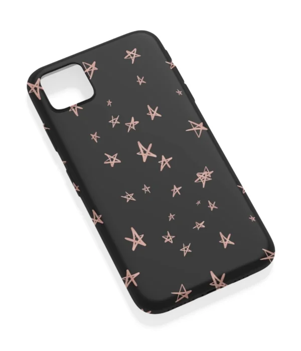Star Pattern Black Printed Soft Silicone Back Cover