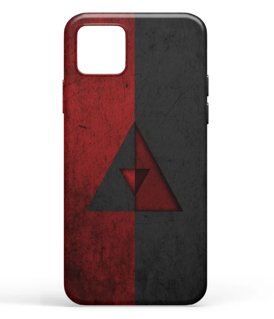 Triangle Art Black Red Printed Soft Silicone Back Cover