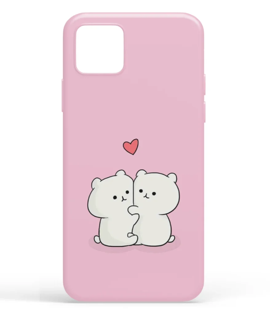 Cute Couple Cartoon Printed Soft Silicone Back Cover