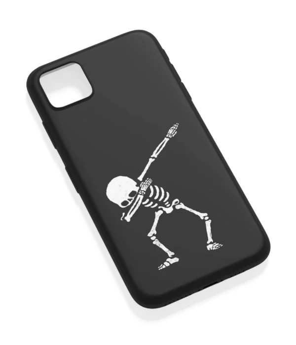 Dabbing Skeleton Minimal Printed Soft Silicone Back Cover