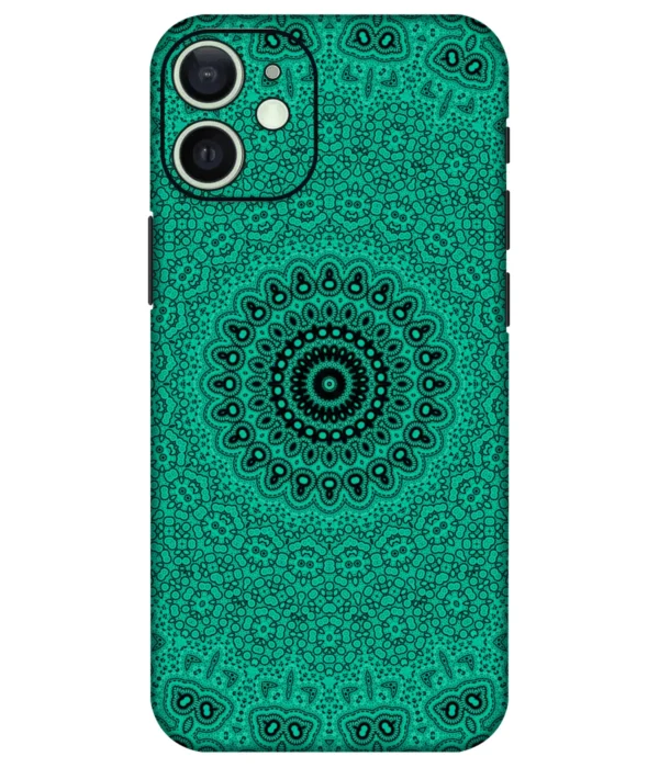 Green Mandala Art Printed Mobile Skin