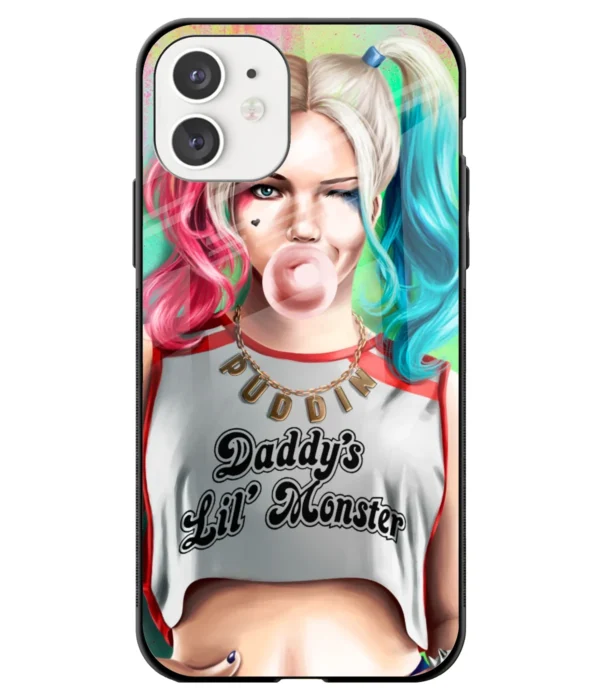 Harley Quinn Lil Monster Printed Glass Case