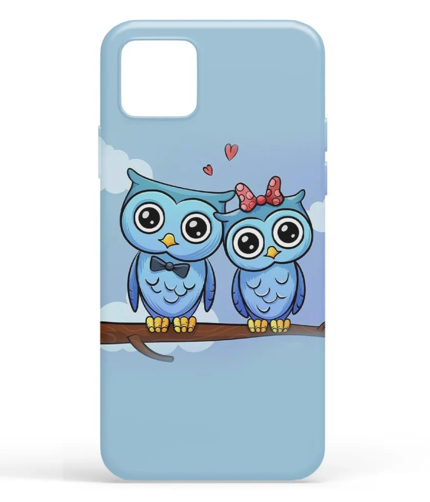 Cute Owl Couple Printed Soft Silicone Back Cover