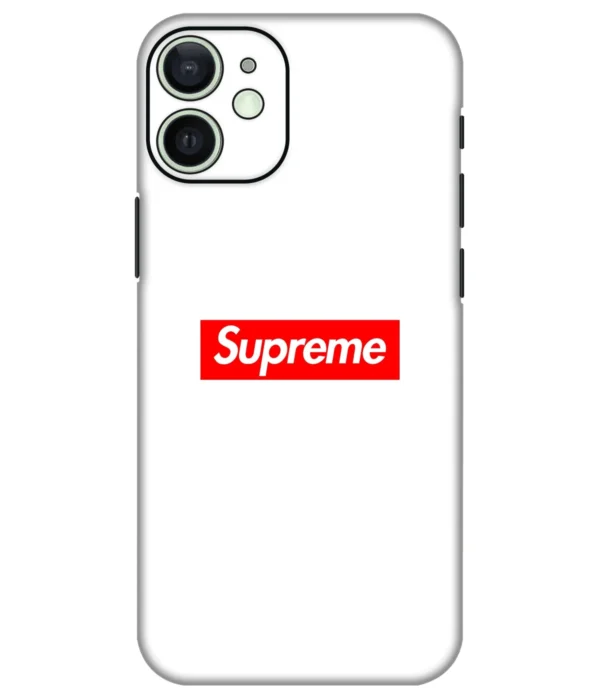 Supreme White Logo Printed Mobile Skin