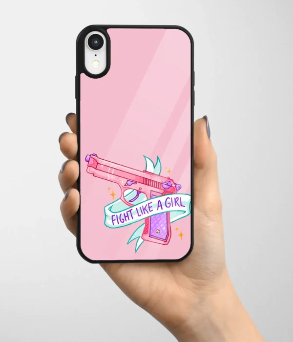 Fight Like A Girl Printed Glass Case