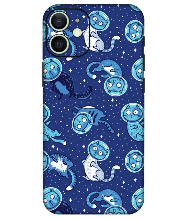 Astronaut Cats Printed Mobile Skin