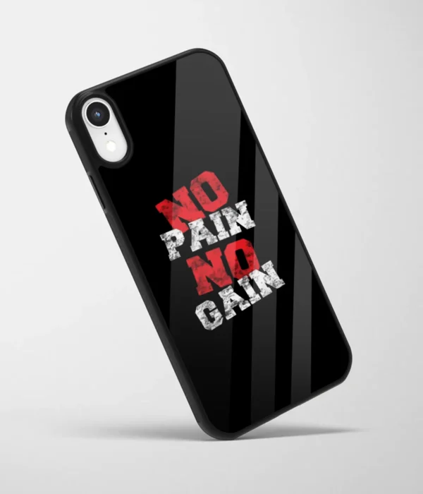 No Pain No Gain Printed Glass Case
