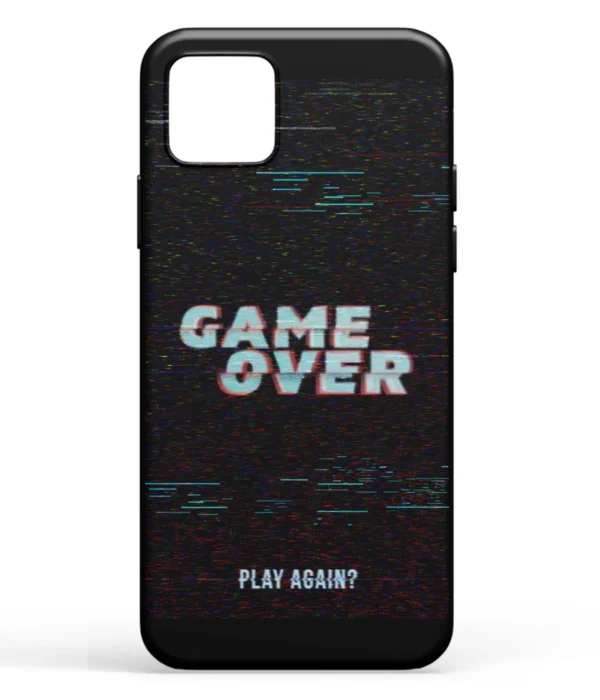 Game Over Glitch Effect Printed Soft Silicone Back Cover