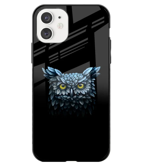 Owl Dark Printed Glass Case