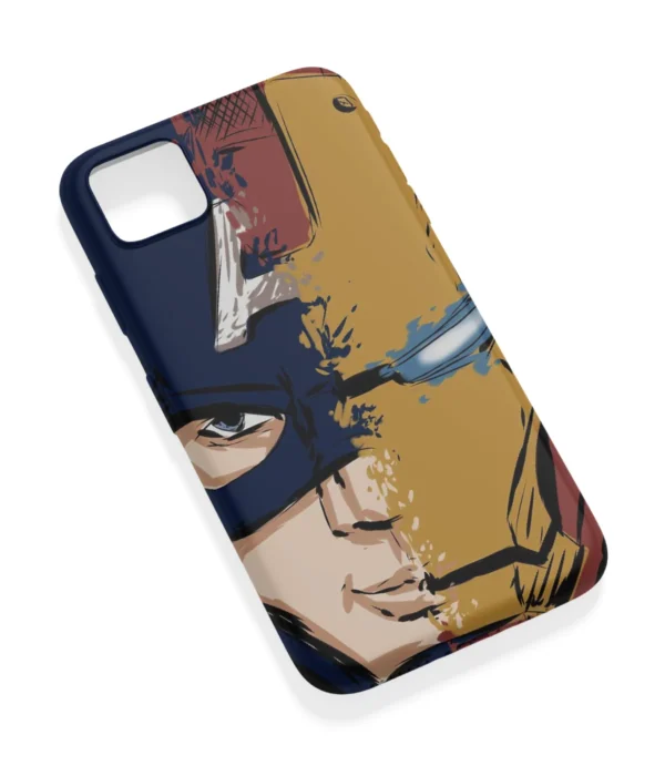 Captain America And Iron Man Printed Soft Silicone Back Cover