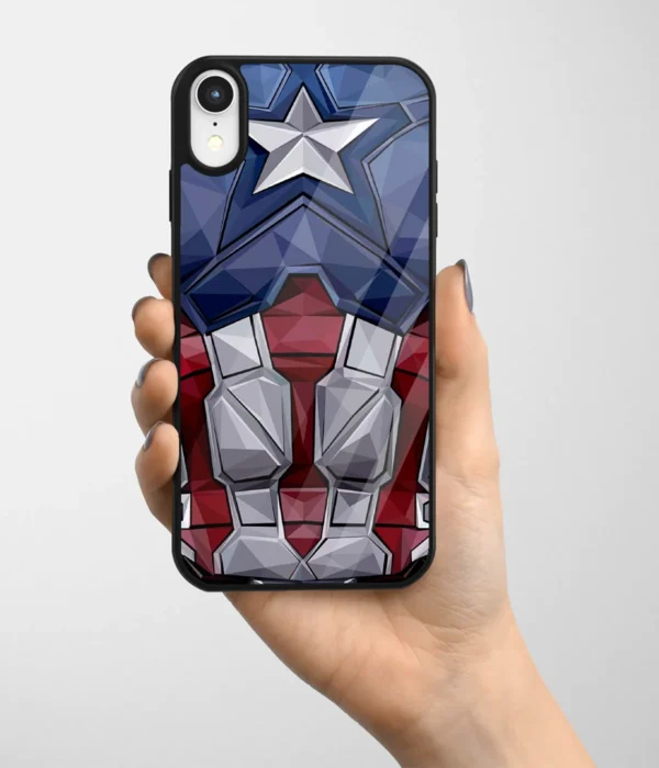 Captain America Body Armour Printed Glass Case