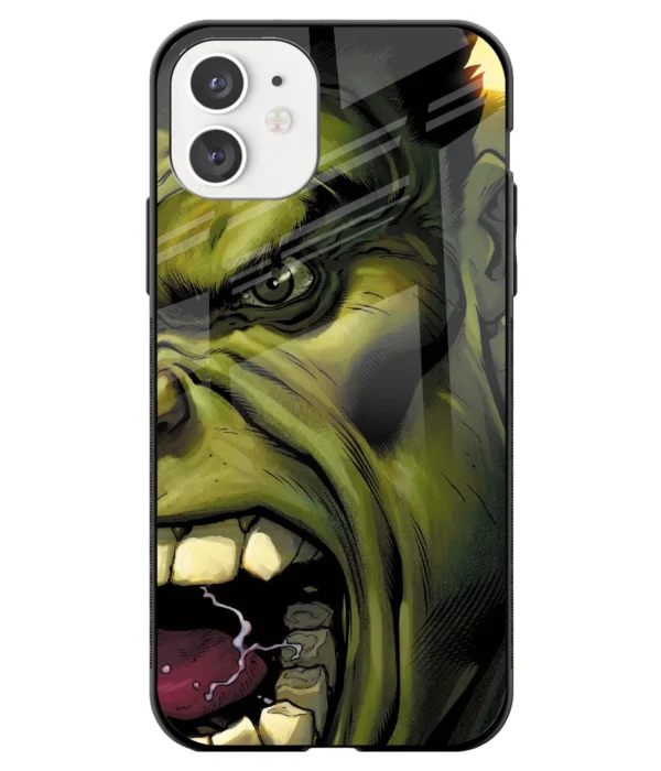 Angry Hulk Art Printed Glass Case