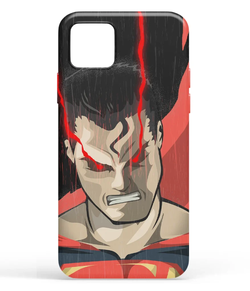 Angry Superman Artwork Printed Soft Silicone Back Cover