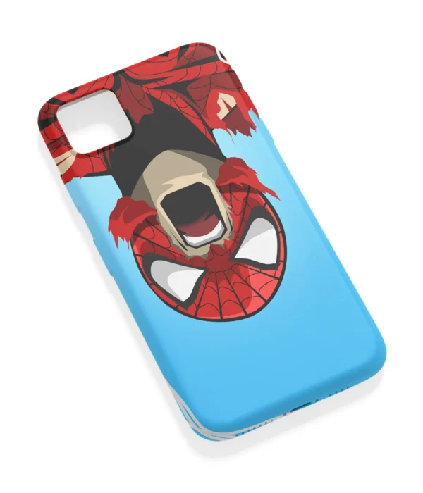 Spiderman Upside Down Artwork Printed Soft Silicone Back Cover