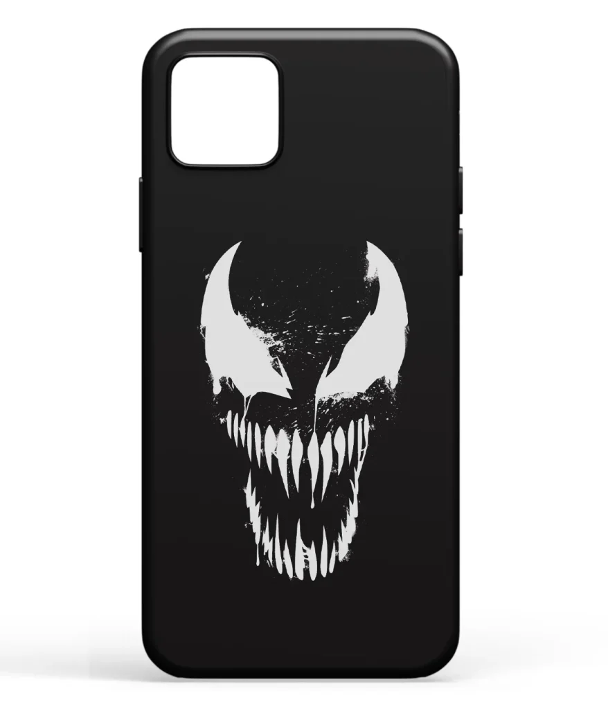 Venom Face Illustration Printed Soft Silicone Back Cover