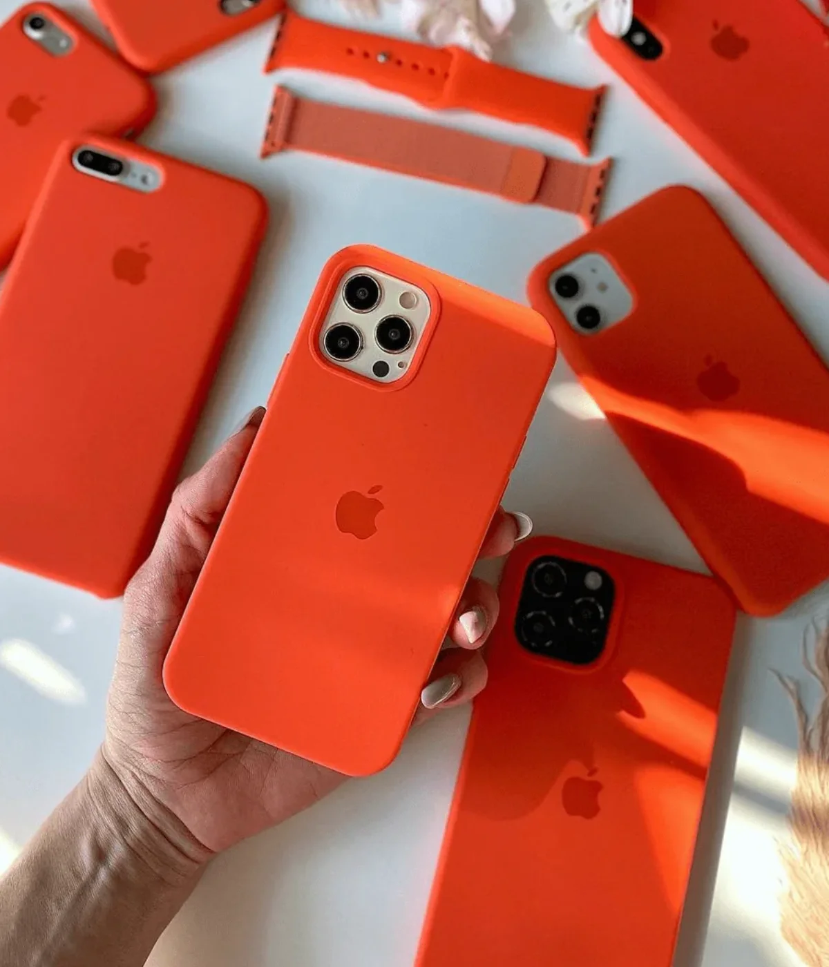 Iphone Liquid Silicone Case - Orange