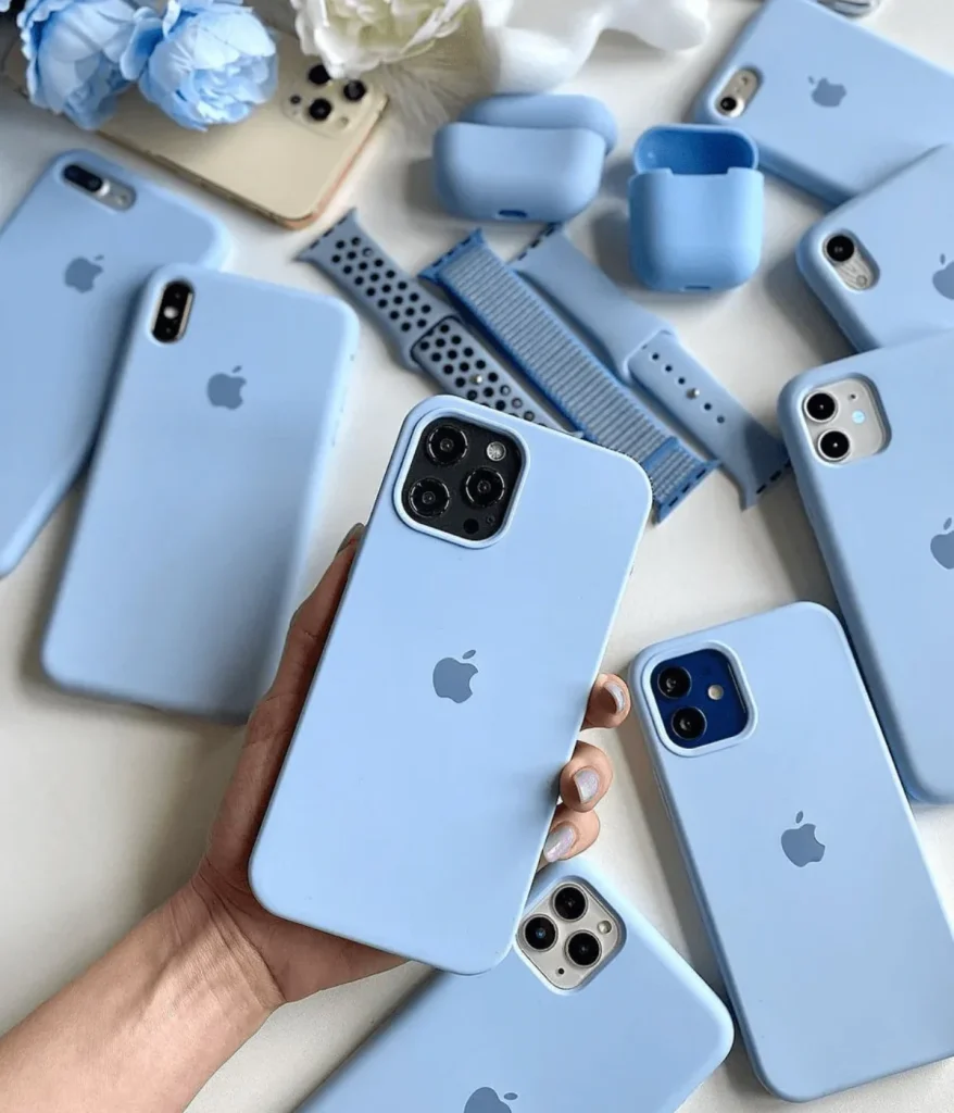 Iphone Liquid Silicone Case - Sky Blue