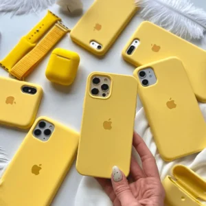 Iphone Liquid Silicone Case - Yellow